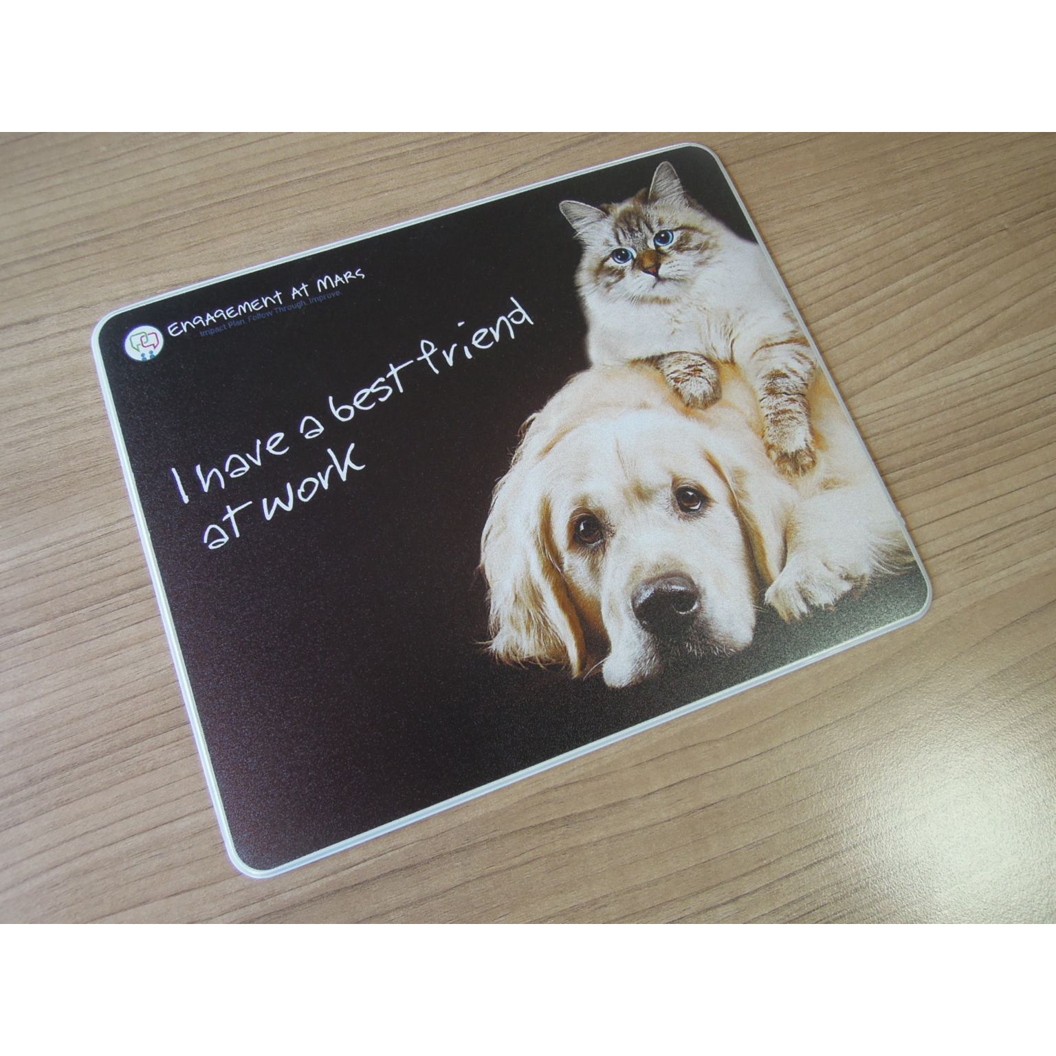 Tapis de souris personnalisé soudé avec l'impression sur l'insert en carton